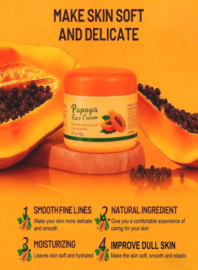 INSEEK Papaya Cream for Face, Hydrating Papaya Face Cream with Natural Extract, Long-Lasting Deeply Moisturizes & Nourish Skin, Lightweght and Fast-Absorbing, Gentle Formula for All Skin Types - Image 2